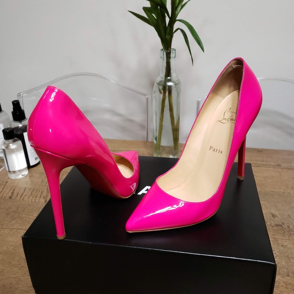 Pink louboutin heels